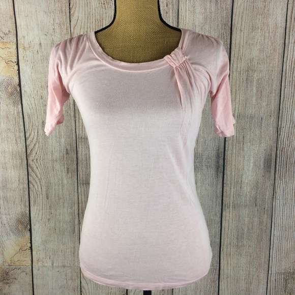 DownEast Tops - DownEast Pale Pink Short Sleeve T-Shirt Sz S
